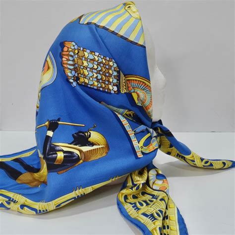 1976 Hermes Silk Scarf Tutankhamun Vladimir Rybaltchenko